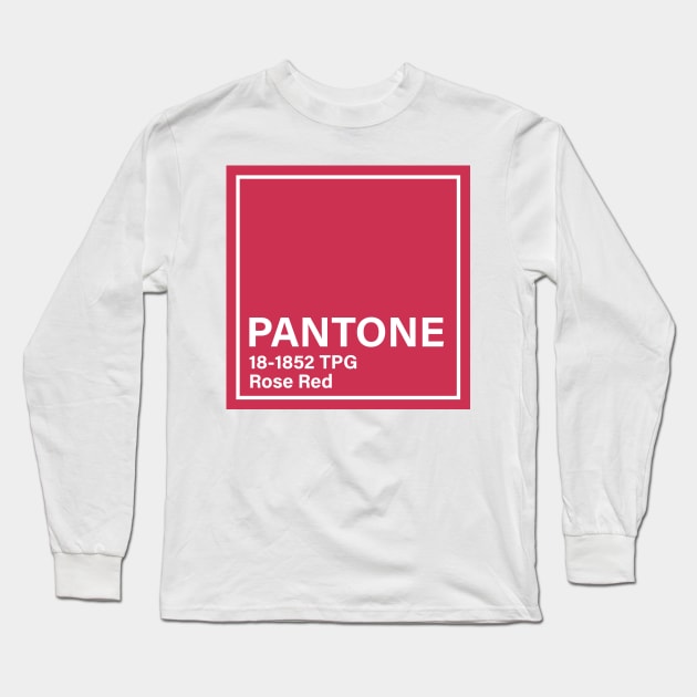 pantone 18-1852 TPG Rose Red Long Sleeve T-Shirt by princessmi-com